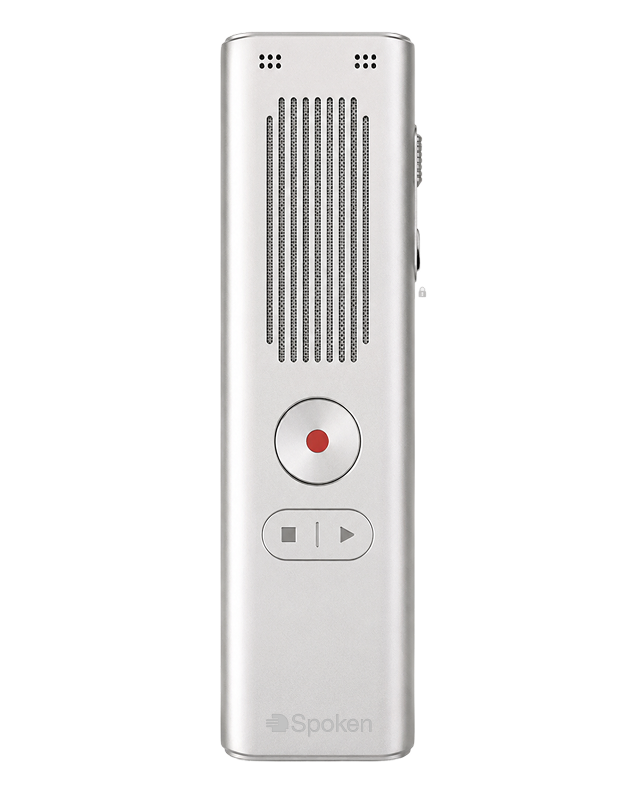 The Spoken recorder, front view.